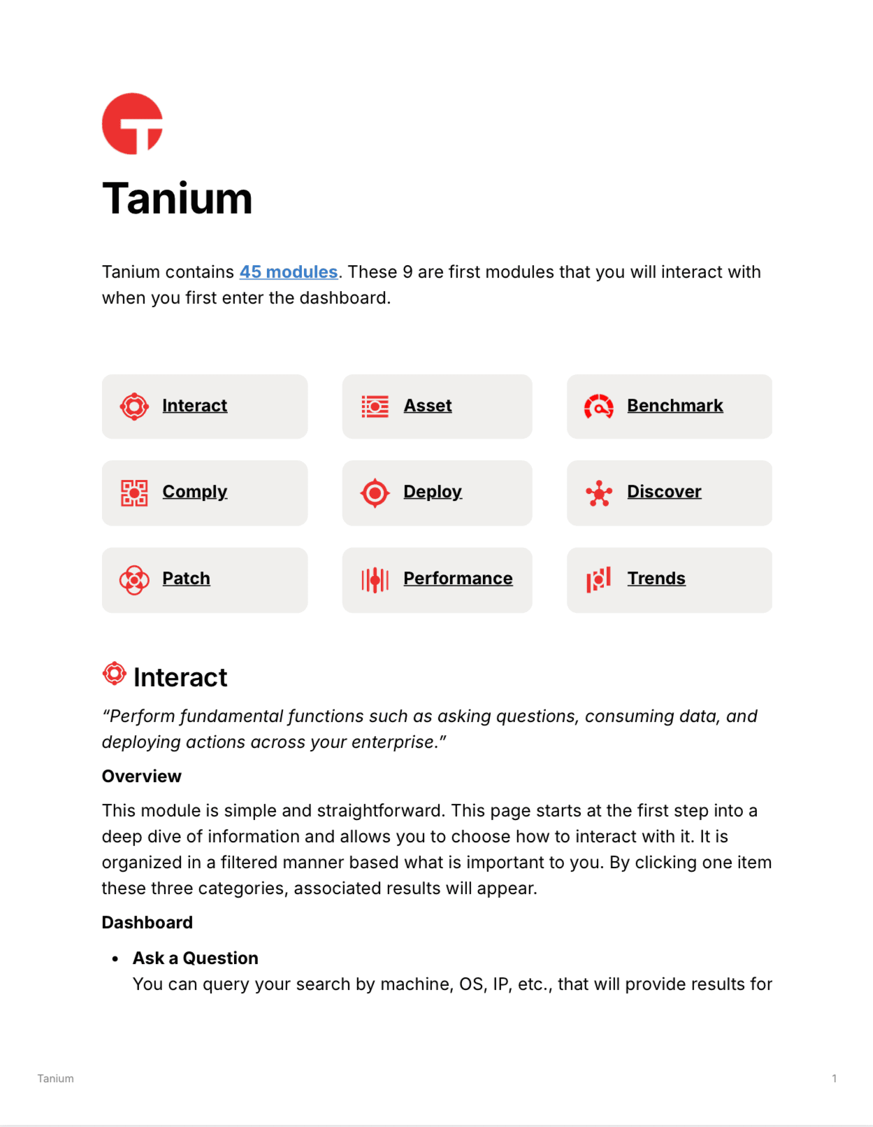 Tanium Document